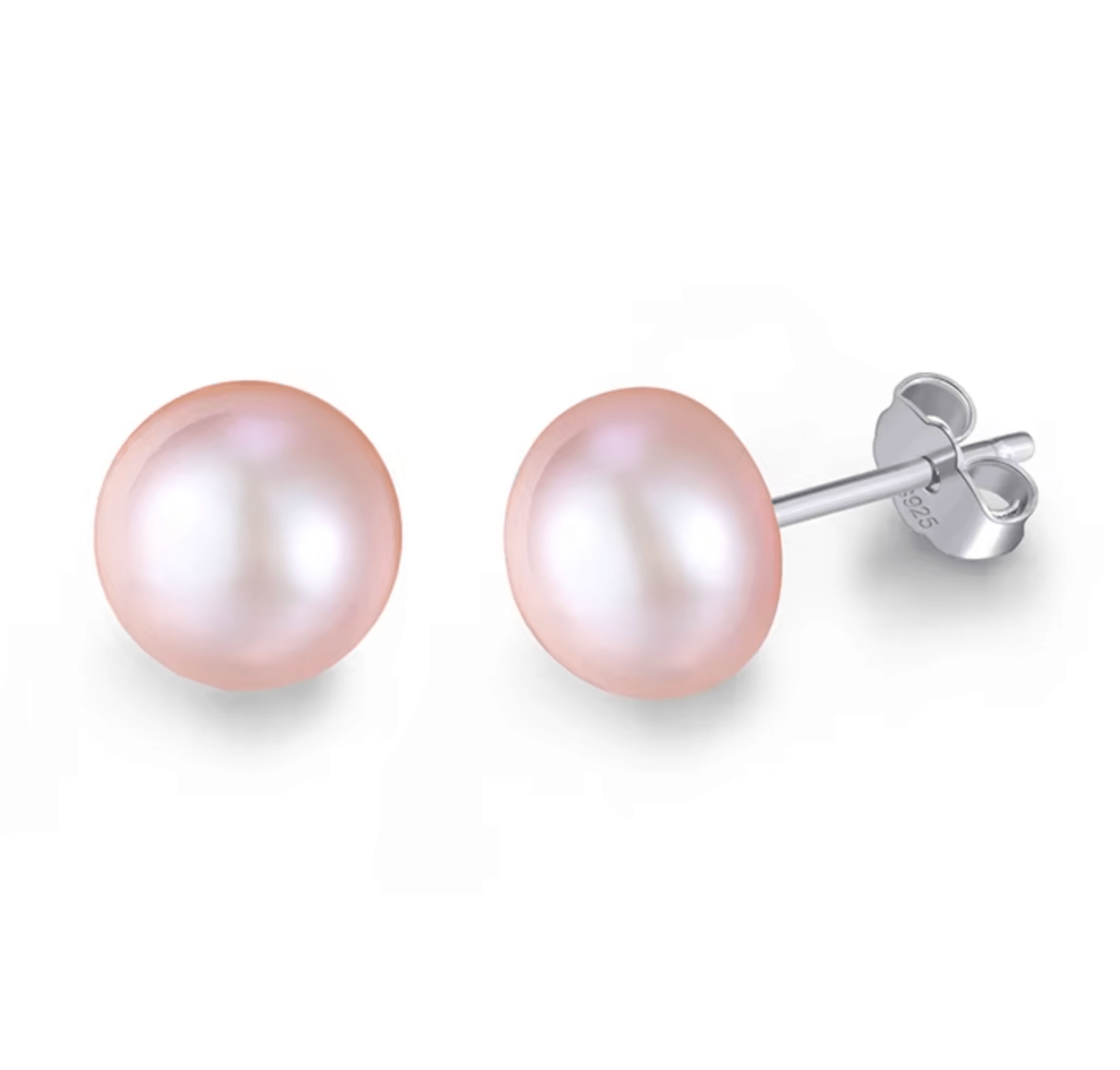 Süßwasserperlen Rosa Ohrstecker 925 Sterling Silber - AnoaShop