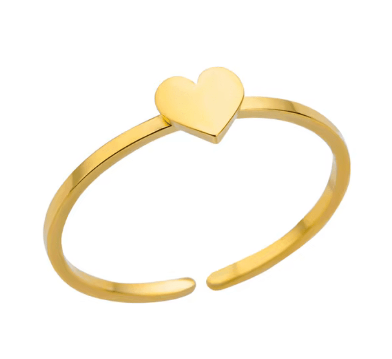 Waterproof Bestseller heart ring • Gold ring - AnoaShop