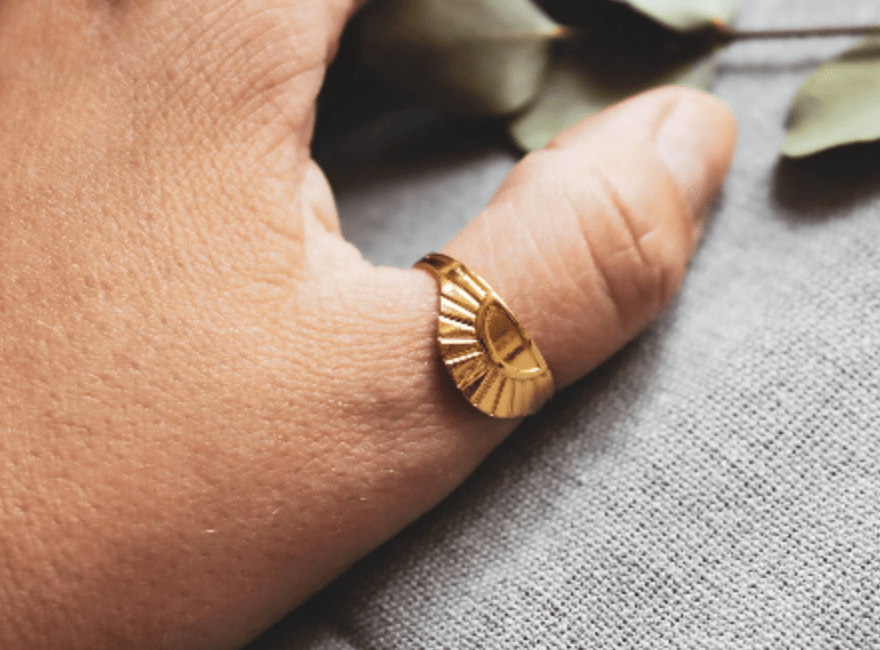Waterproof Bestseller Sun ring • Gold ring • Silver Dainty Ring • Minimalist Ring • Sun Jewelry • Sunshine jewelry - AnoaShop