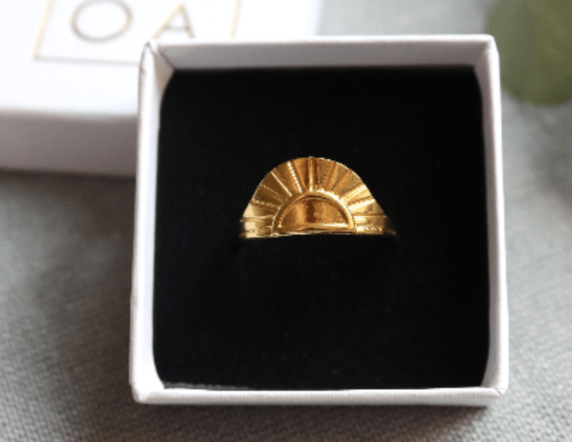 Waterproof Bestseller Sun ring • Gold ring • Silver Dainty Ring • Minimalist Ring • Sun Jewelry • Sunshine jewelry - AnoaShop