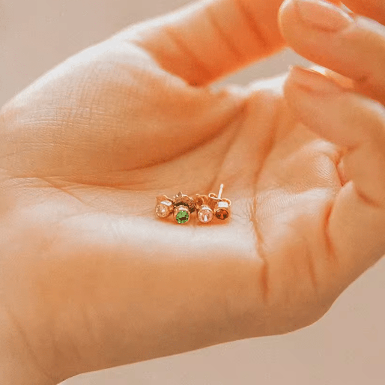 Waterproof birthstone earring • Gold Silver • stainless steel - AnoaShop