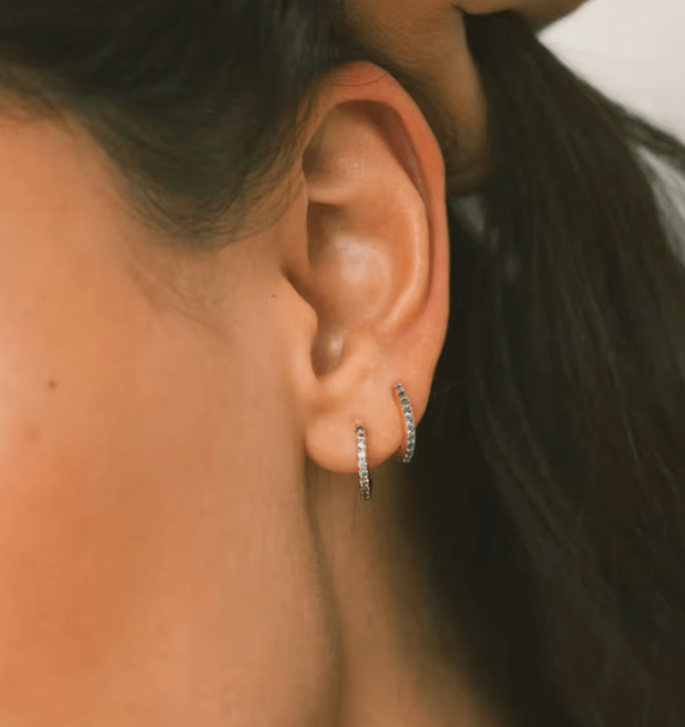Waterproof birthstone hoop earring - Gold Silver - stainless steel - AnoaShop
