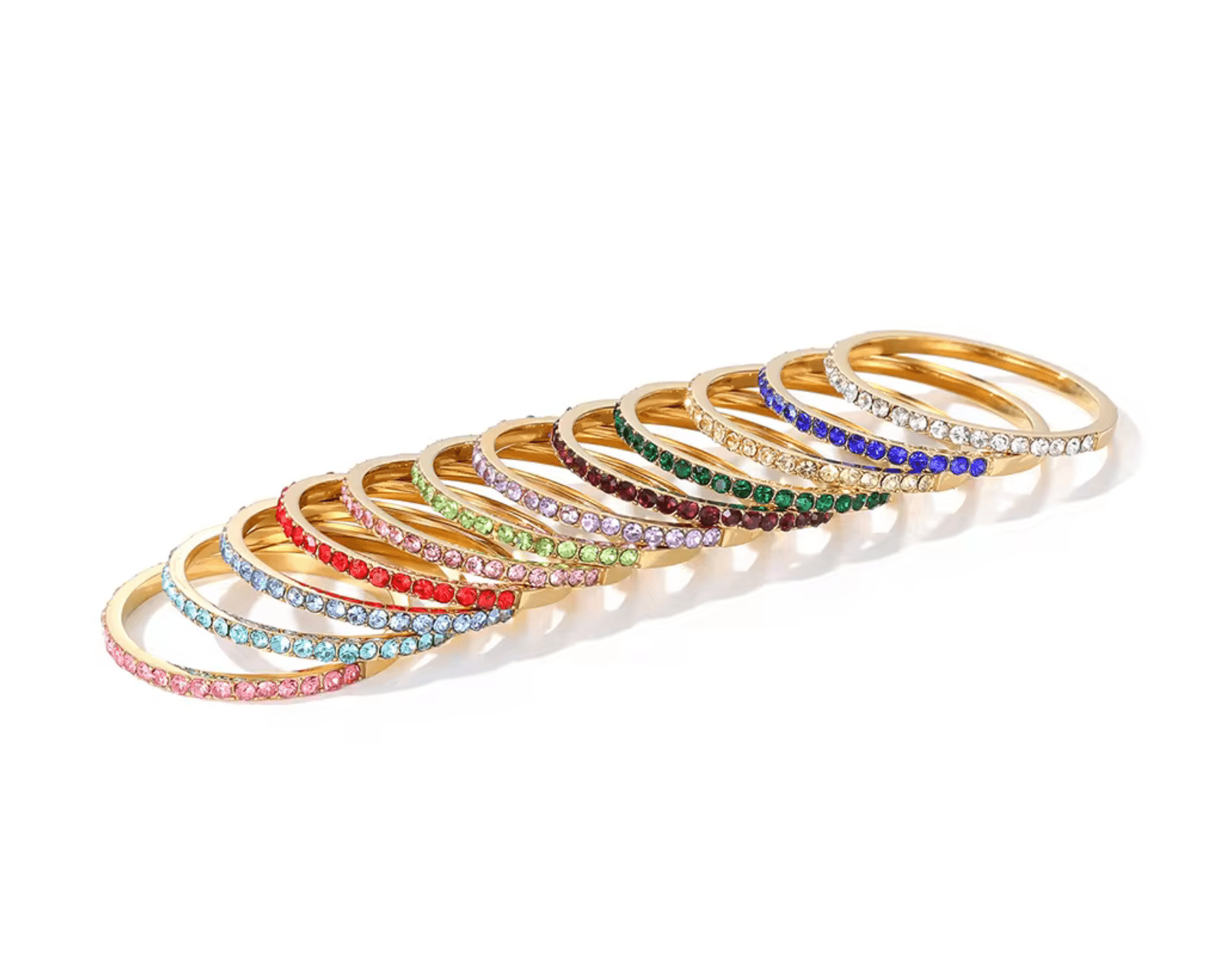 Waterproof birthstone ring - Gold Silver - stainless steel - AnoaShop