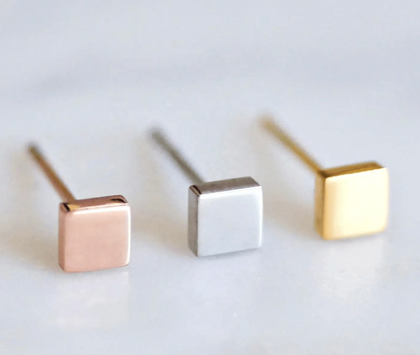 Waterproof Earring • Minimalist Earring • Earring small gold silver - AnoaShop