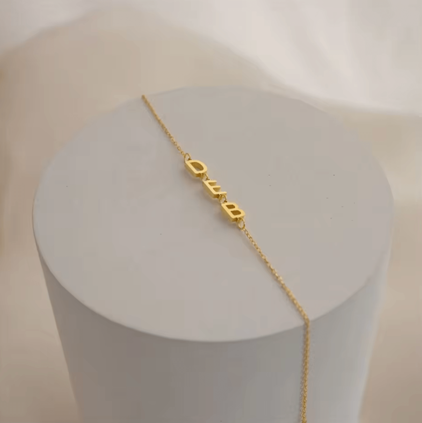 WATERPROOF LETTER BRACELET • GOLD SILVER CHAIN • STAINLESS STEEL - AnoaShop