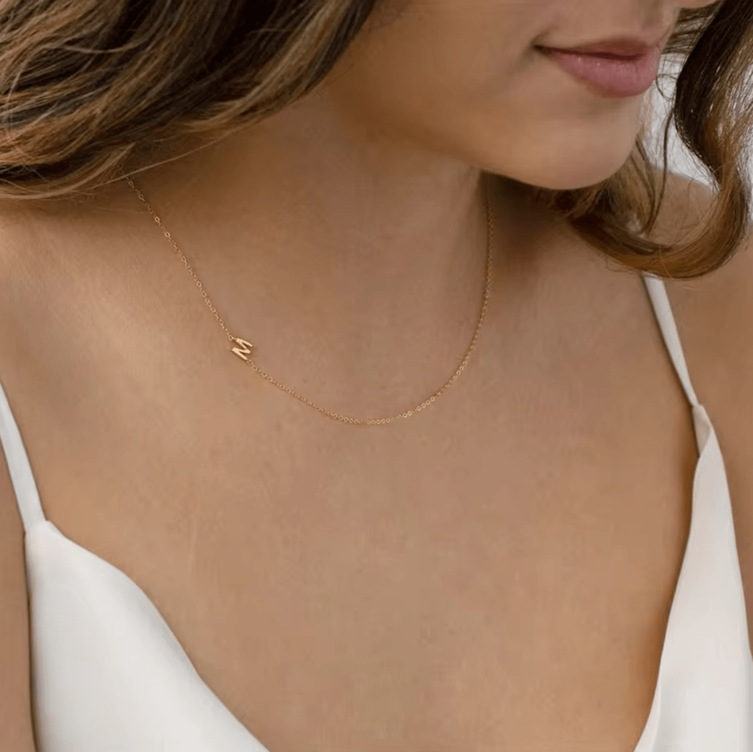 WATERPROOF LETTER NECKLACE • GOLD CHAIN • STAINLESS STEEL - AnoaShop