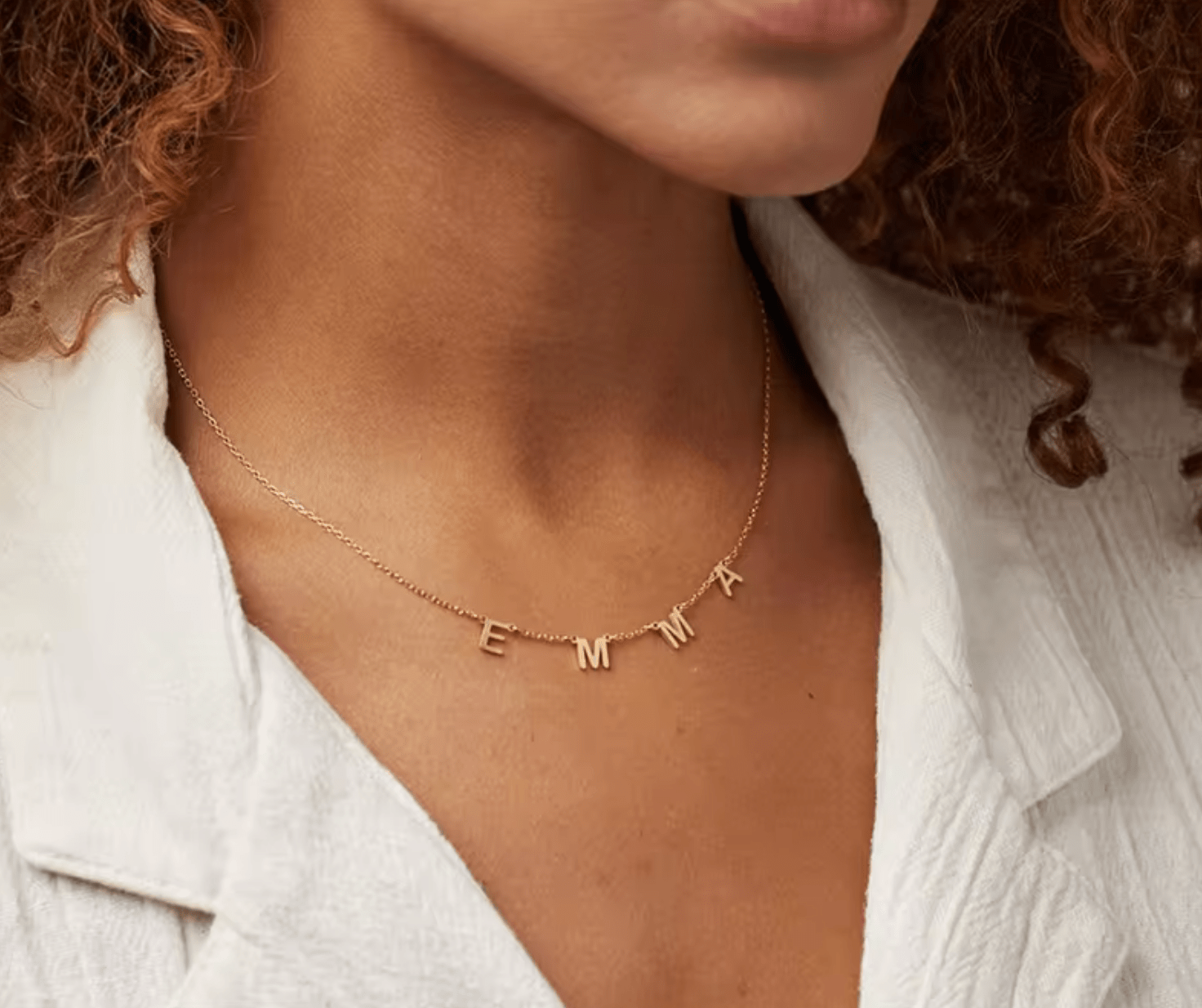 WATERPROOF LETTER NECKLACE • GOLD CHAIN • STAINLESS STEEL - AnoaShop