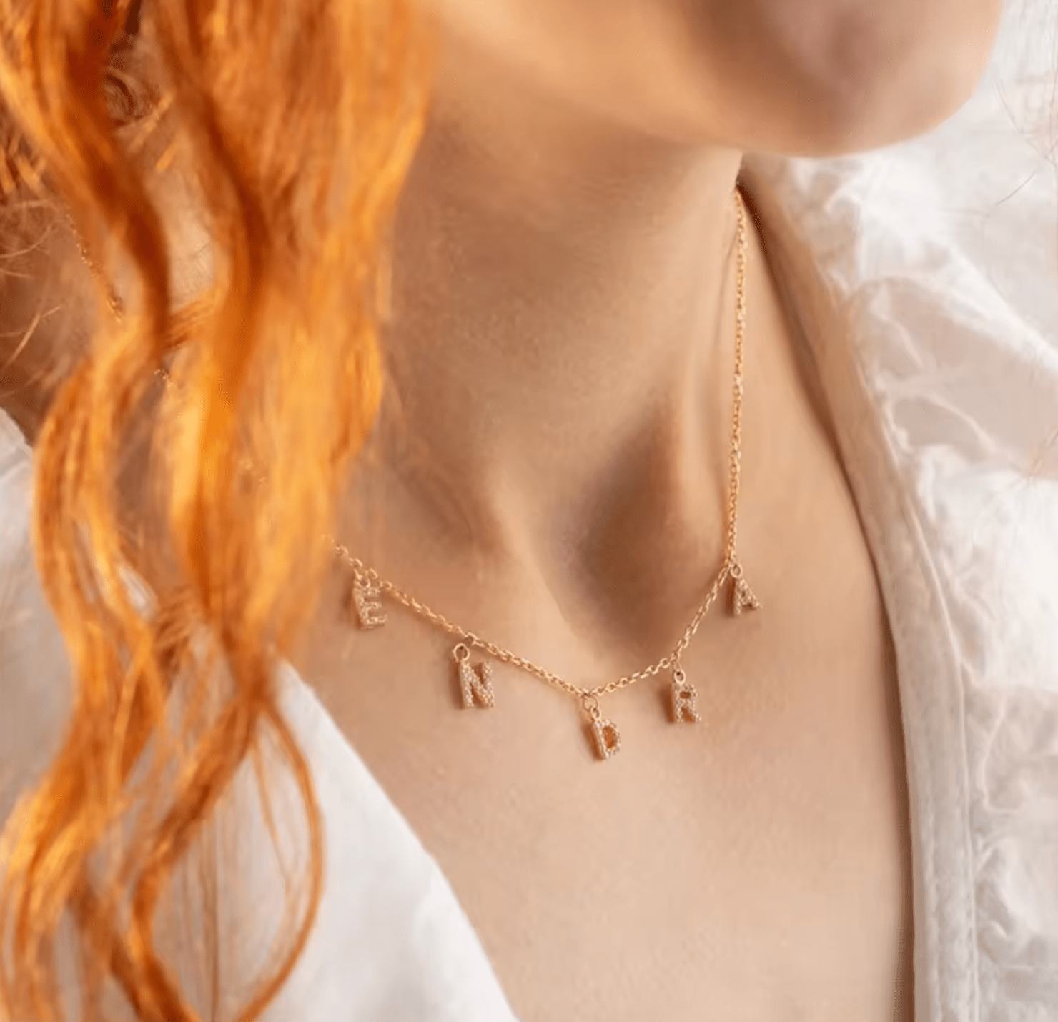 WATERPROOF LETTER NECKLACE - GOLD CHAIN - STAINLESS STEEL - AnoaShop