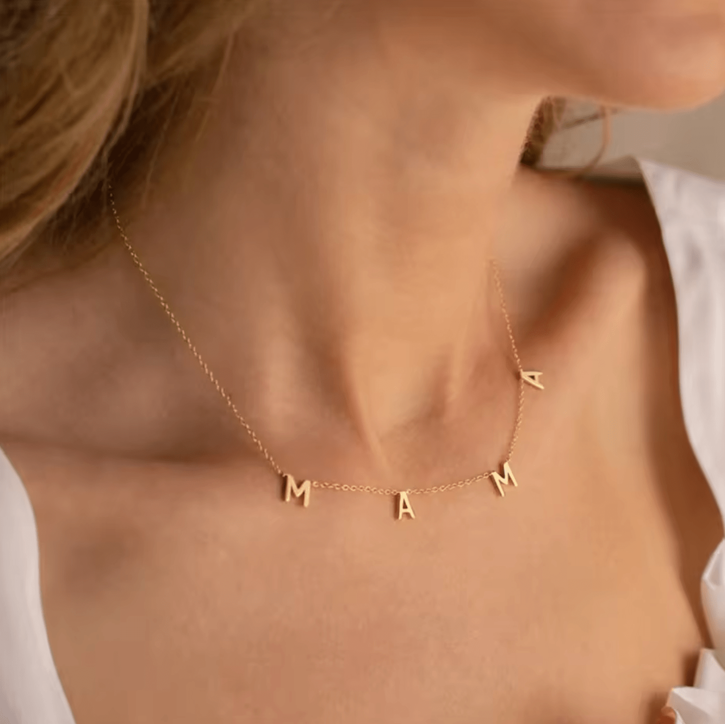WATERPROOF LETTER NECKLACE • GOLD CHAIN • STAINLESS STEEL - AnoaShop