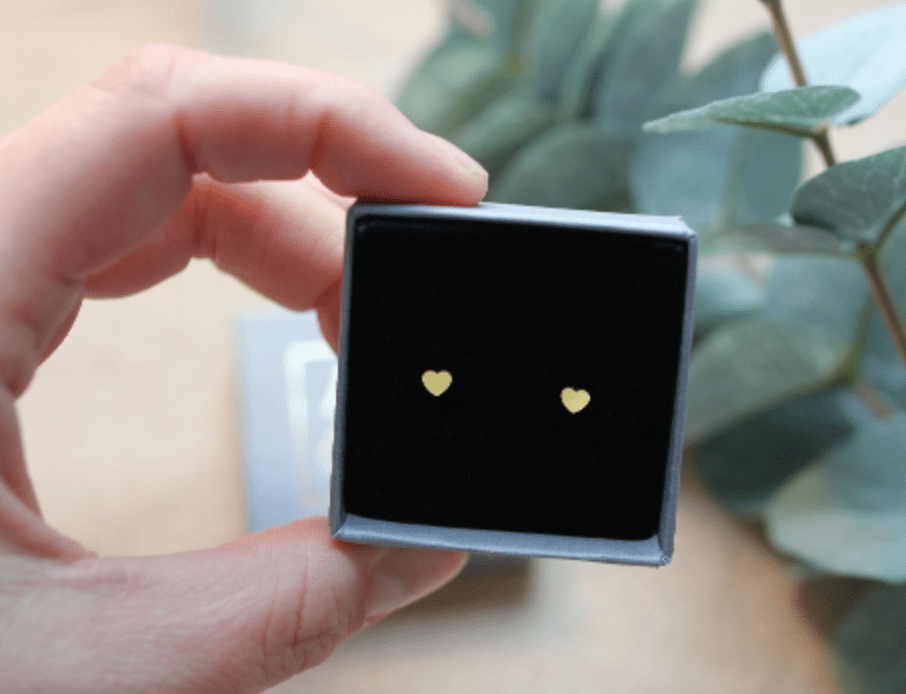 Waterproof Little Heart Earring • Heart Earstud Gold • Minimalist Earring • Earring small gold silver - AnoaShop