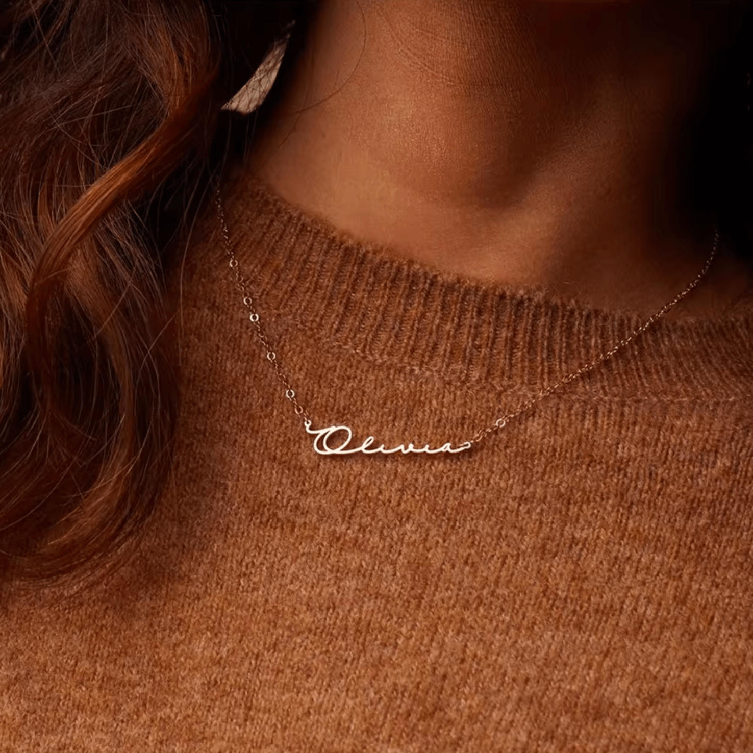 WATERPROOF PERSONALIZED NECKLACE - GOLD CHAIN - STAINLESS STEEL - AnoaShop