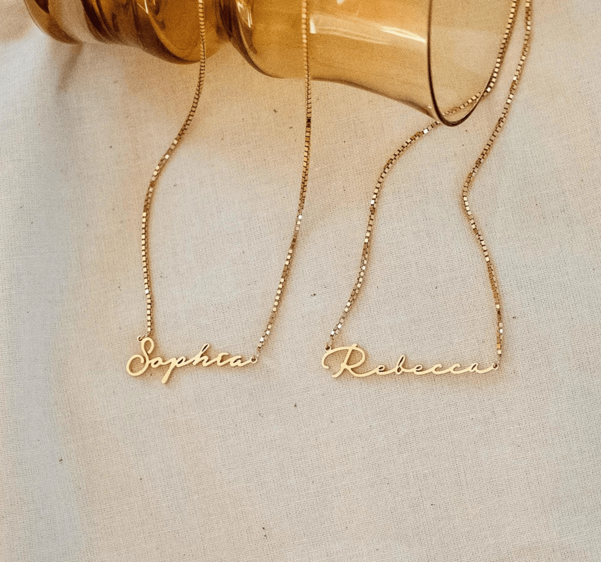 WATERPROOF PERSONALIZED NECKLACE - GOLD CHAIN - STAINLESS STEEL - AnoaShop