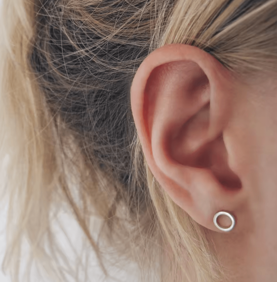 Waterproof Small Earring - Gold or Silver Circle Earring - Round Earring - AnoaShop