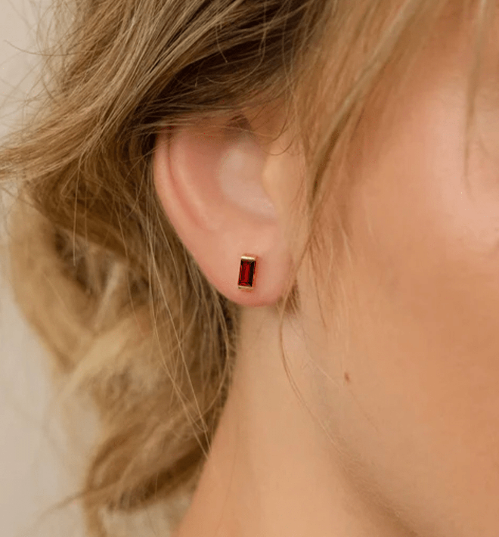 Zirkonia Steine Ohrstecker Gold Edelstahl - AnoaShop